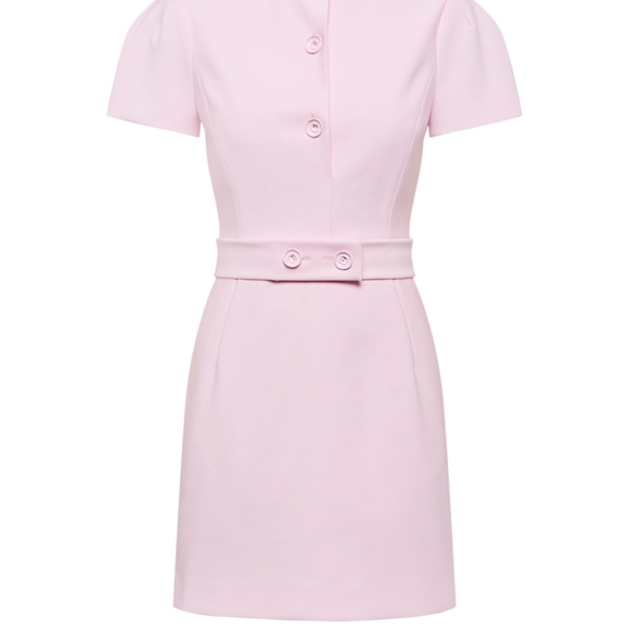 SCANLAN THEODORE ITALIAN MILANO BUTTON DRESS PINK size 10 US - Picture 4 of 8